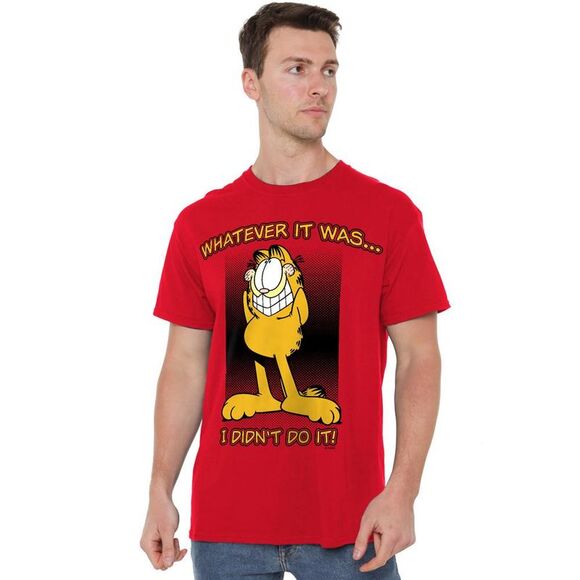 Garfield Mens I Didn�'t Do It T-Shirt / Red - Picture 4 of 5